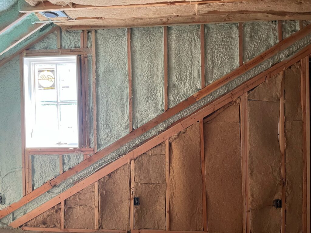 HempWool and spray foam